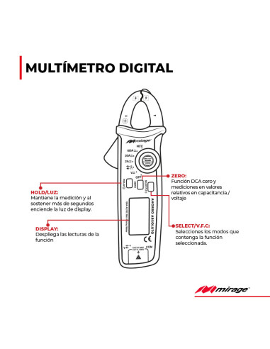 Multímetro Digital Mirage MMD700L